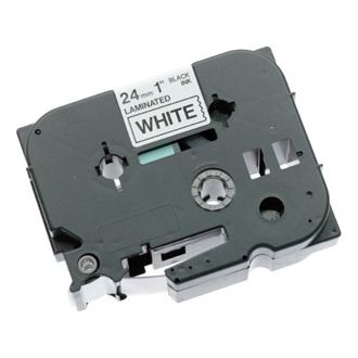 Ruban cassette compatible TZE251 Brother - noir, blanc