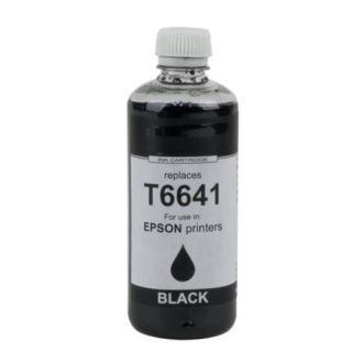 Bouteille d&#039;encre compatible C13T66414A / T6641 Epson - noire