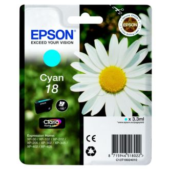 Cartouche d'origine C13T18024010 / 18 Epson - cyan