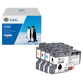 Cartouches compatible de première qualité LC426VAL Brother - multipack 4 couleurs : noire, cyan, magenta, jaune