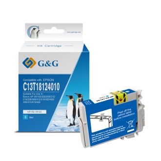 Cartouche compatible de première qualité C13T18124010 / 18XL Epson - cyan