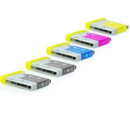 Cartouches compatible LC1000VALBP Brother - multipack 4 couleurs : noire, cyan, magenta, jaune