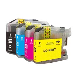 Cartouches compatible LC227XLVALBP Brother - multipack 4 couleurs : noire, cyan, magenta, jaune