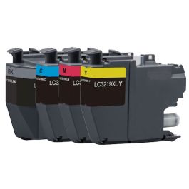 Cartouches compatible LC3219XLVALDR Brother - multipack 4 couleurs : noire, cyan, magenta, jaune