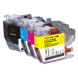Cartouches compatible LC422XLVAL Brother - multipack 4 couleurs : noire, cyan, magenta, jaune