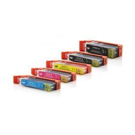Cartouches compatible 6509B008 / CLI-551 Canon - multipack 4 couleurs : noire, cyan, magenta, jaune