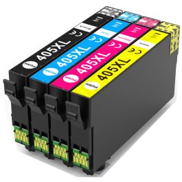 Cartouches compatible C13T05H64010 / 405 XL Epson - multipack 4 couleurs : noire, cyan, magenta, jaune