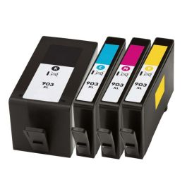 Cartouches compatible 3HZ51AE / 903XL HP - multipack 4 couleurs : noire, cyan, magenta, jaune