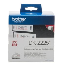 Ruban cassette d'origine DK22251 Brother - noir, rouge, blanc