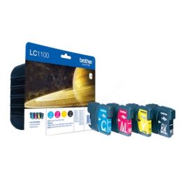Cartouches d'origine LC1100VALBPDR Brother - multipack 4 couleurs : noire, cyan, magenta, jaune