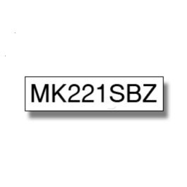 Ruban cassette d'origine MK221SBZ Brother - noir, blanc