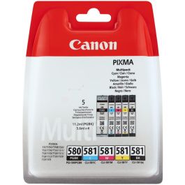 Cartouches d'origine 2024C006 / PGI-580 CLI-581 Canon - multipack 5 couleurs : noire, cyan, magenta, jaune
