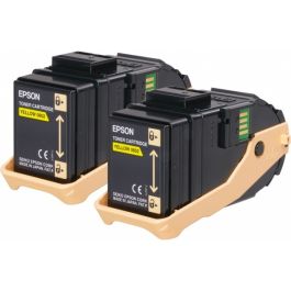 Toner d'origine C13S050606 / 0602 Epson - jaune - pack de 2