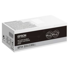 Toner d'origine C13S050711 / 0710 Epson - noir - pack de 2