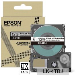 Ruban cassette d'origine C53S672065 / LK-4TBJ Epson - noir, transparent