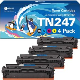 Toners compatible de première qualité TN247CMYK Brother - multipack 4 couleurs : noir, cyan, magenta, jaune