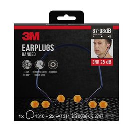3M Arceau antibruit 1310 + 2 paires de bouchons de rechange