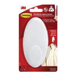 3M Command Crochet pour vêtement, plastique taille XL blanc