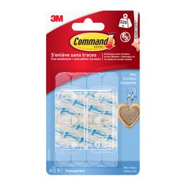 3M Command Mini-crochet, plastique, taille S, transparent