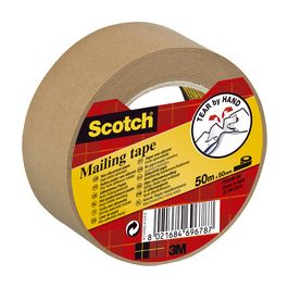 3M Scotch Ruban adhésif d'emballage P5050, papier, marron