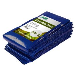 AGRIplus Bâche toile avec oeillets, 4 x 6 m, 250 g/m2, bleu