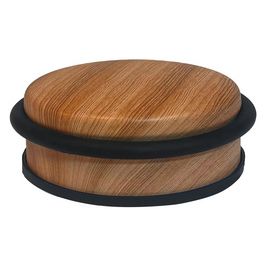 ALBA Butoir de porte, en acier, diamètre: 102 mm, effet bois