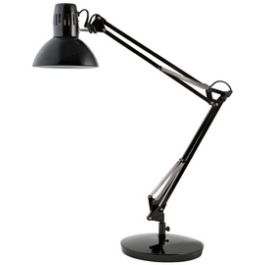 ALBA Lampe de bureau "ARCHI", pince/socle, noir