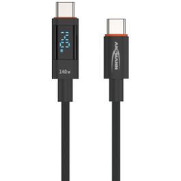 ANSMANN Câble de données et de charge, anthracite, 0,6 m