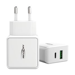 ANSMANN Chargeur USB Home Charger HC218PD, 2x port USB,blanc