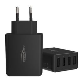 ANSMANN Chargeur USB Home Charger HC430, 4x port USB, noir