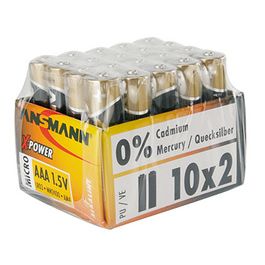 ANSMANN Pile alcaline "X-Power", Micro AAA, présentoir de 20
