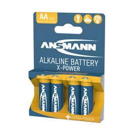 ANSMANN Pile alcaline "X-Power", Mignon AA, blister de 4