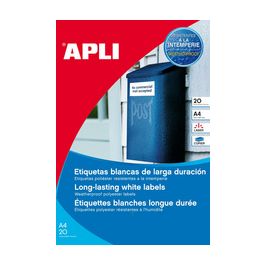 APLI Etiquette, résistant aux intempéries, 99,1 x 38,1 mm