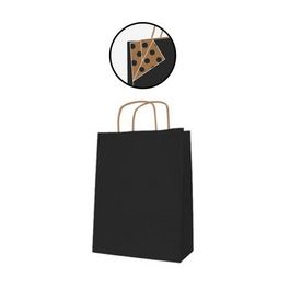 APLI Sac en papier, en kraft, moyen, noir