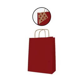 APLI Sac en papier, kraft, grand, rouge