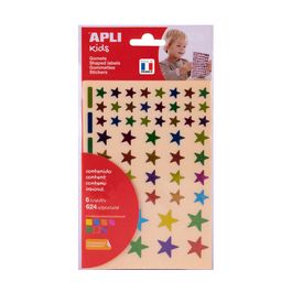 APLI kids Gommettes "Etoile" couleurs métallisées, assorti