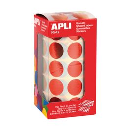 APLI kids Gommettes "Rond" en rouleau, rouge métallisé