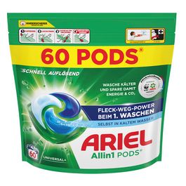 ARIEL Lessive capsules All-in-1 Universal+, 60 lavages