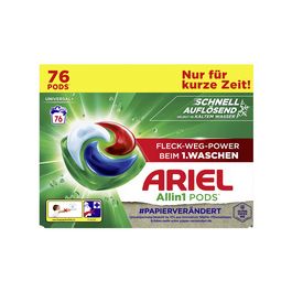 ARIEL Lessive en capsules All-in-1 Universal+, 76 lavages