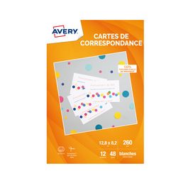 AVERY Cartes de correspondance jet d'encre, 128 x 82 mm