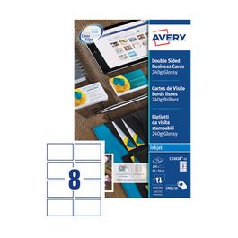 AVERY Cartes de visite Quick&Clean, 240 g/m2, blanc brillant