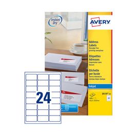 AVERY Etiquette d'adresse jet d'encre, 63,5 x 38,1 mm, blanc