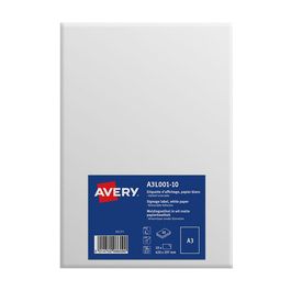 AVERY Etiquette d'affichage, enlevable, 420 x 297 mm, blanc
