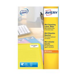 AVERY Mini étiquette d'adresse laser, 38,1 x 21,2 mm, blanc