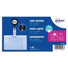 AVERY Porte-carte avec clip, 54 x 90 mm, transparent