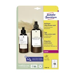 AVERY Zweckform Etiquette américaine, carton, 185 g/m2