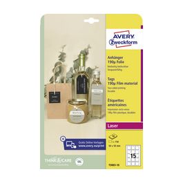 AVERY Zweckform Etiquette américaine, film, mat, 50 x 50 mm