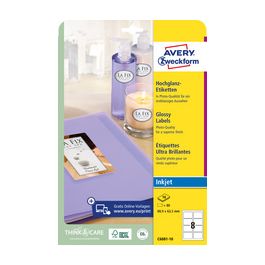 AVERY Zweckform Etiquette ovale jet d'encre/Glossy