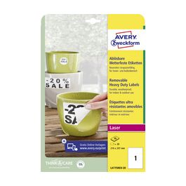 AVERY Zweckform Etiquette, 70 x 37 mm, détachable, blanc