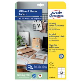 AVERY Zweckform Etiquettes multi-usage recyclées Home Office